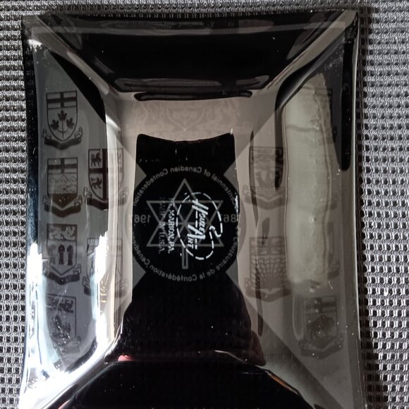 Rare Vintage 1967 Centennial of Canadian Confederation Smoke Black Glass Ashtray - Picture 5 of 5